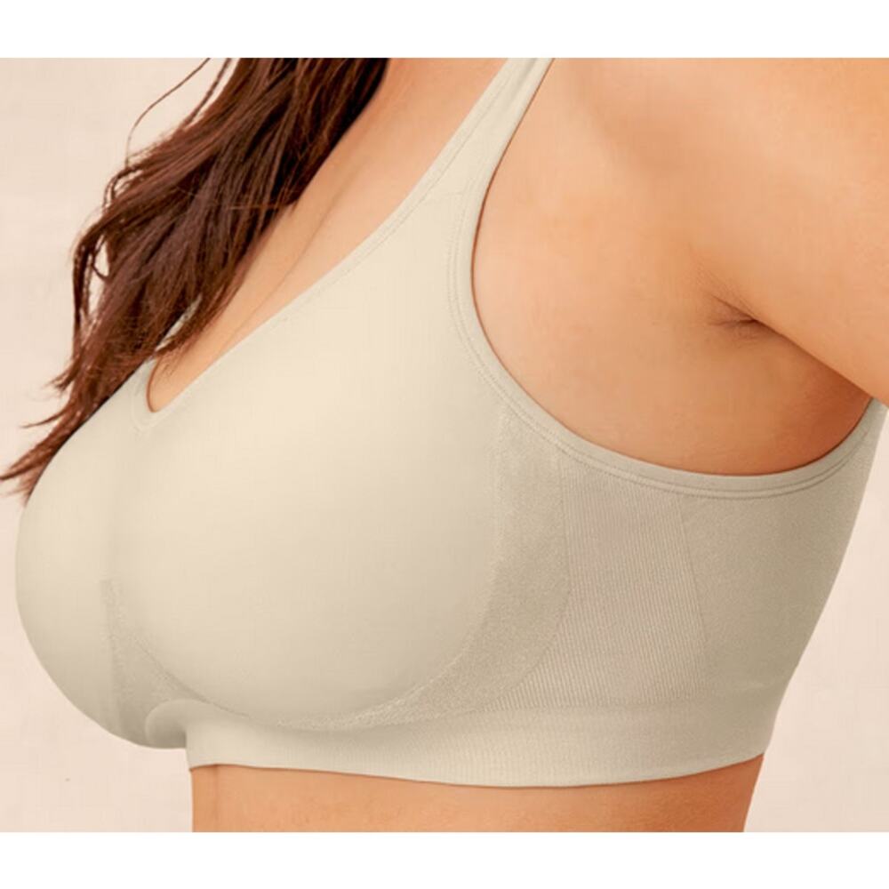 Truekind® Daily Comfort Wireless Shaper Bra Chai Size XL - Picture 2 of 6